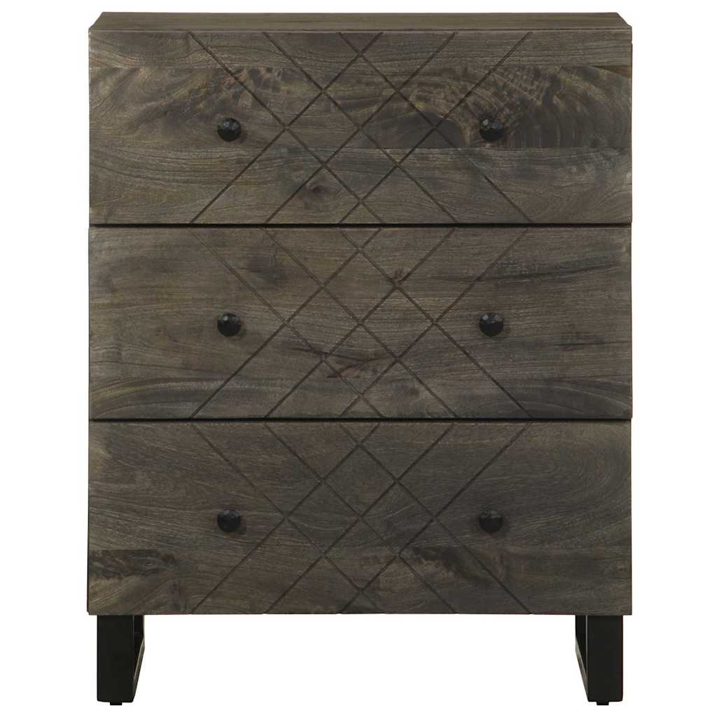 skænke 2 stk. 60x33x75 cm massivt mangotræ sort