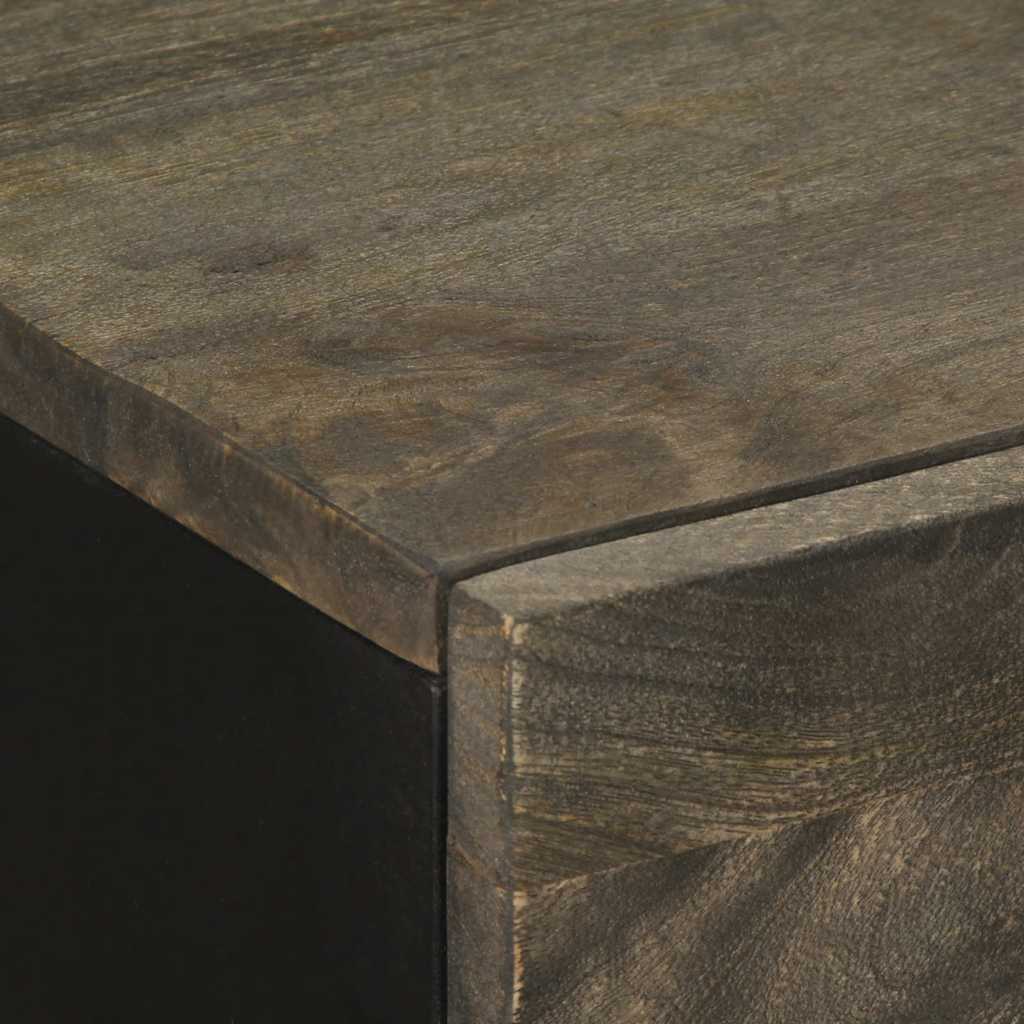 skænke 2 stk. 60x33x75 cm massivt mangotræ sort