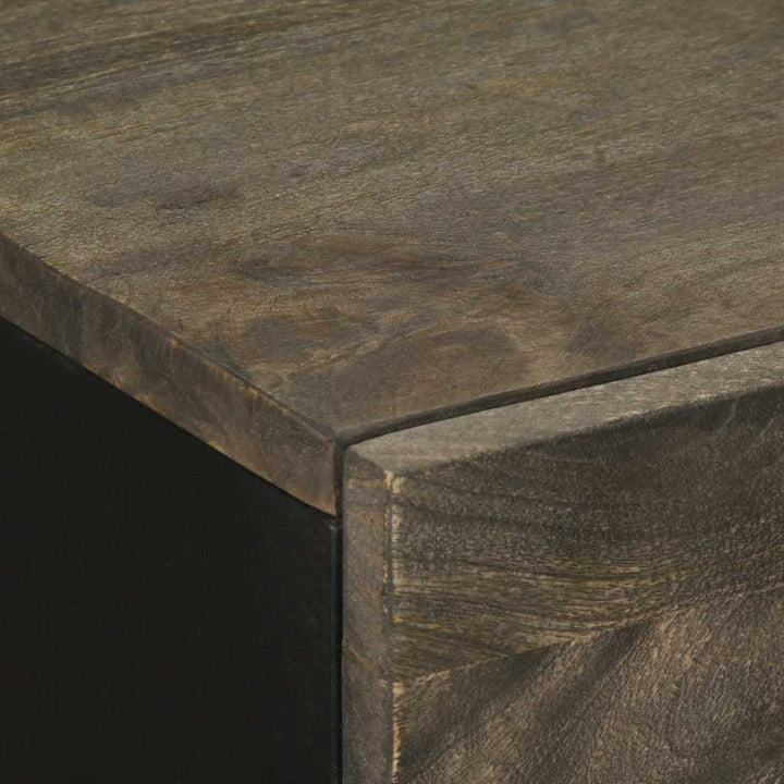 skænke 2 stk. 60x33x75 cm massivt mangotræ sort
