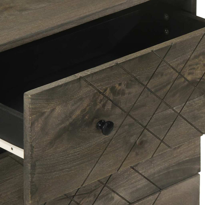 skænke 3 stk. 60x33x75 cm massivt mangotræ sort