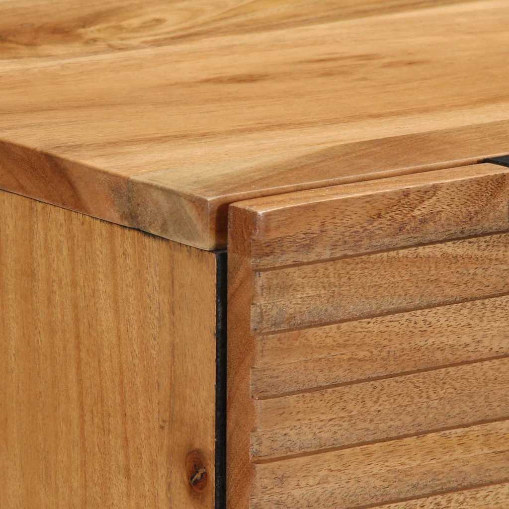 Skænk 2 pcs Brun 60 x 33 x 75 cm Massivt akacietræ