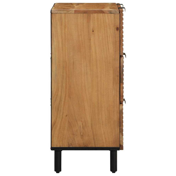 Skænk 2 pcs Brun 60 x 33 x 75 cm Massivt akacietræ