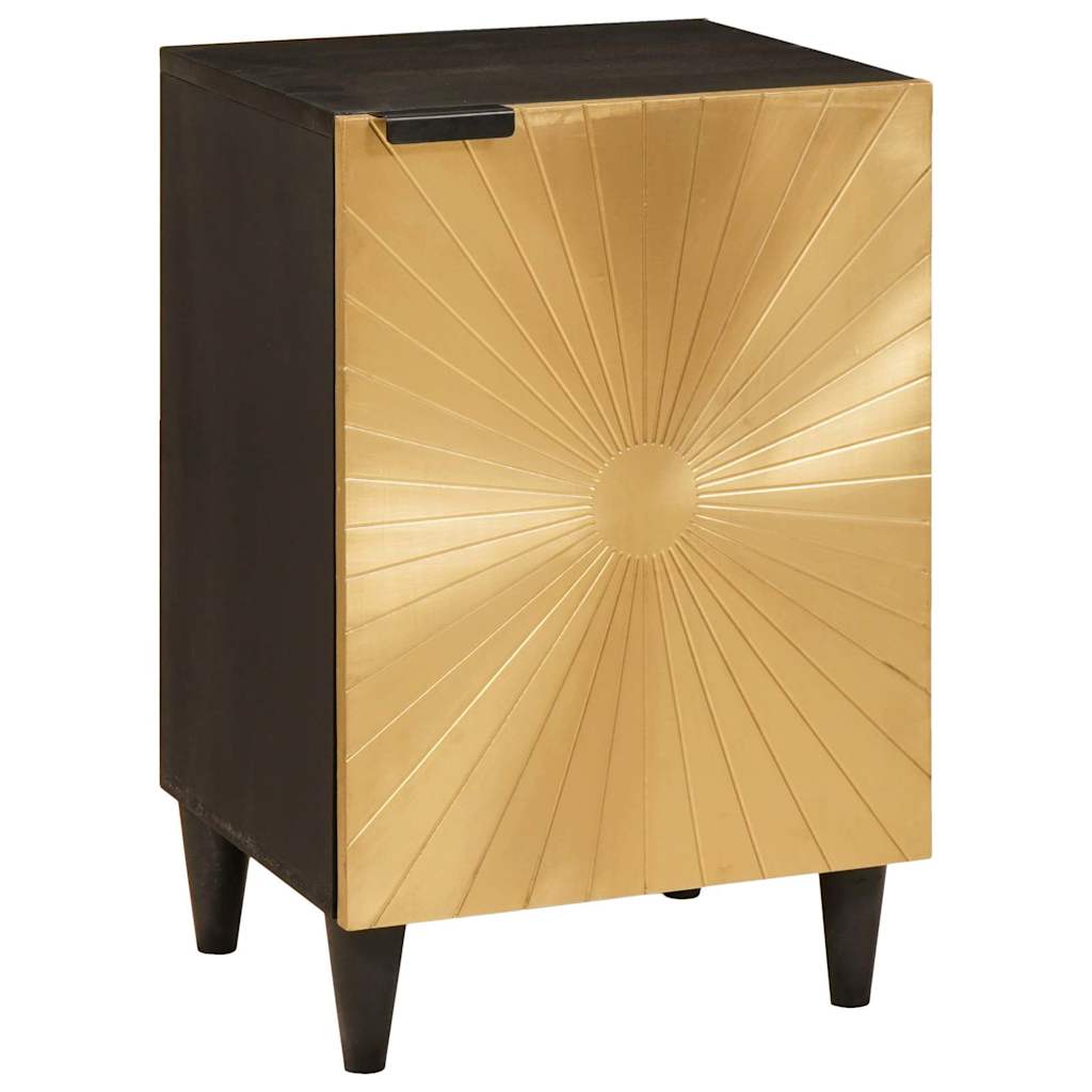 Badeværelsesmøbelsæt 5 pcs Sort og Guld 38 x 33 x 160 cm