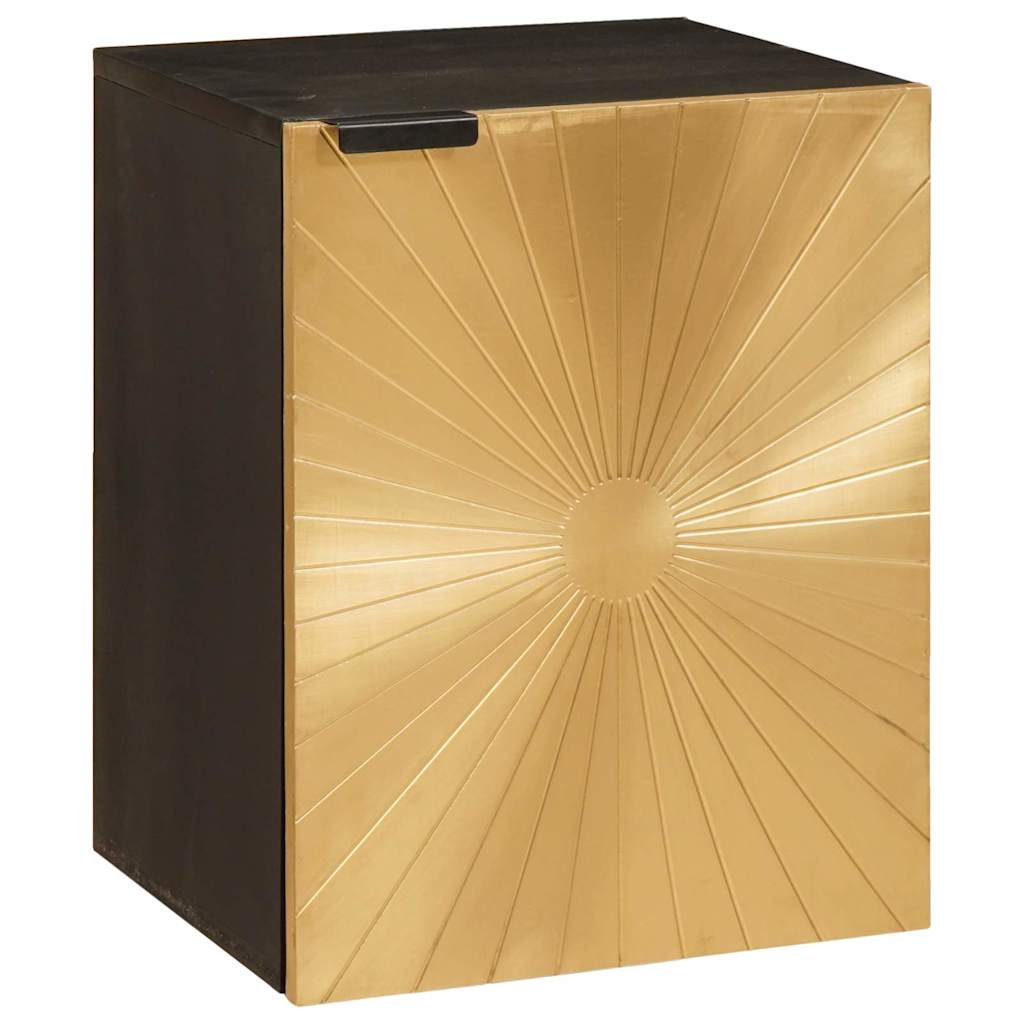 Badeværelsesmøbelsæt 5 pcs Sort og Guld 38 x 33 x 160 cm