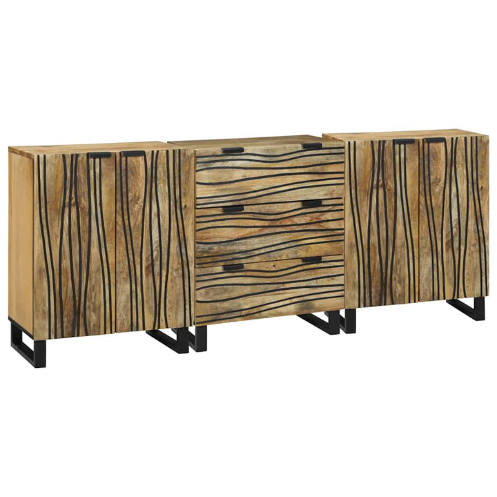 Badeværelsesmøbel sæt med skuffe 3 pcs Brun 180 x 33 x 75 cm
