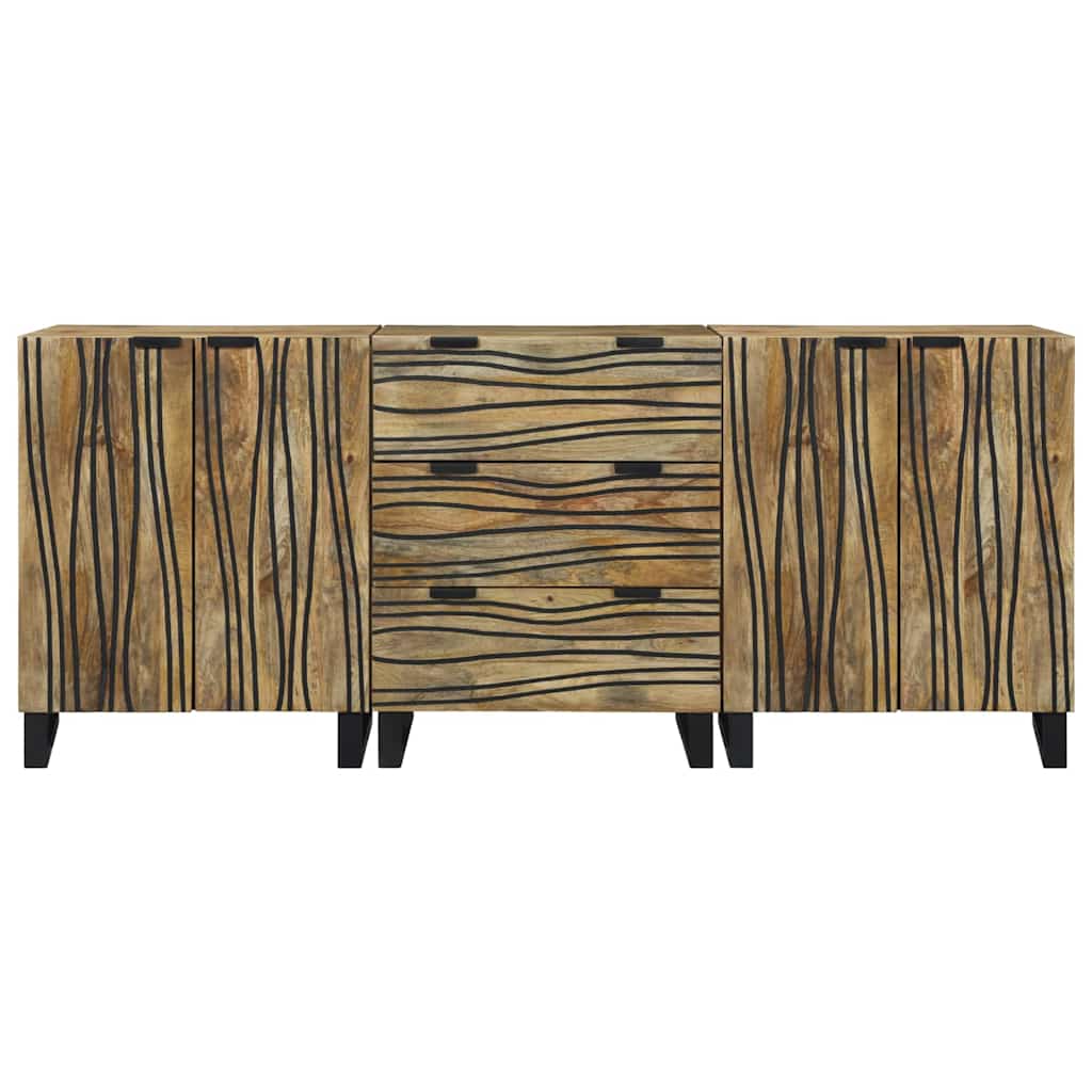 Badeværelsesmøbel sæt med skuffe 3 pcs Brun 180 x 33 x 75 cm