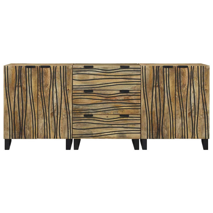 Badeværelsesmøbel sæt med skuffe 3 pcs Brun 180 x 33 x 75 cm