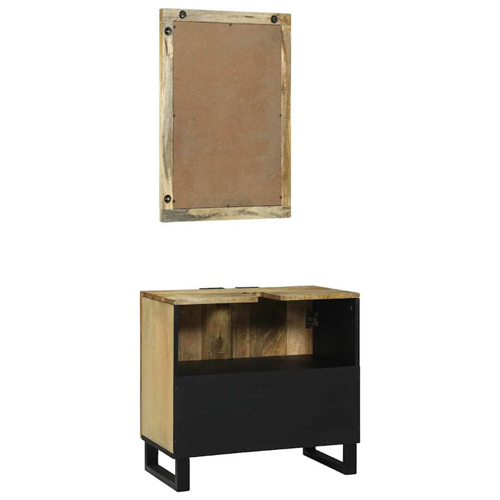 Badeværelsesmøbel sæt med hylde 2 pcs Brun 62 x 33 x 58 cm