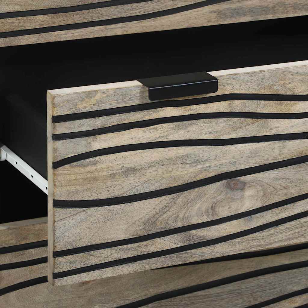 Sideboards 2 pcs Hvid 60 x 33.5 x 75 cm Massivt mangotræ