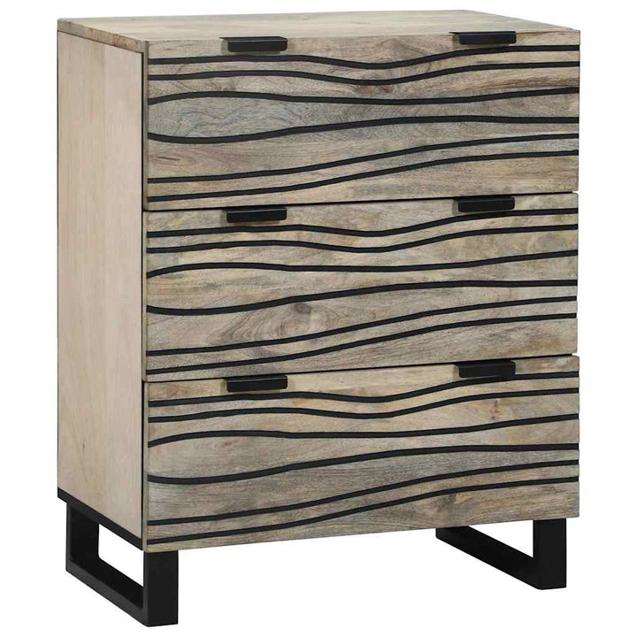 Sideboards 2 pcs Hvid 60 x 33.5 x 75 cm Massivt mangotræ