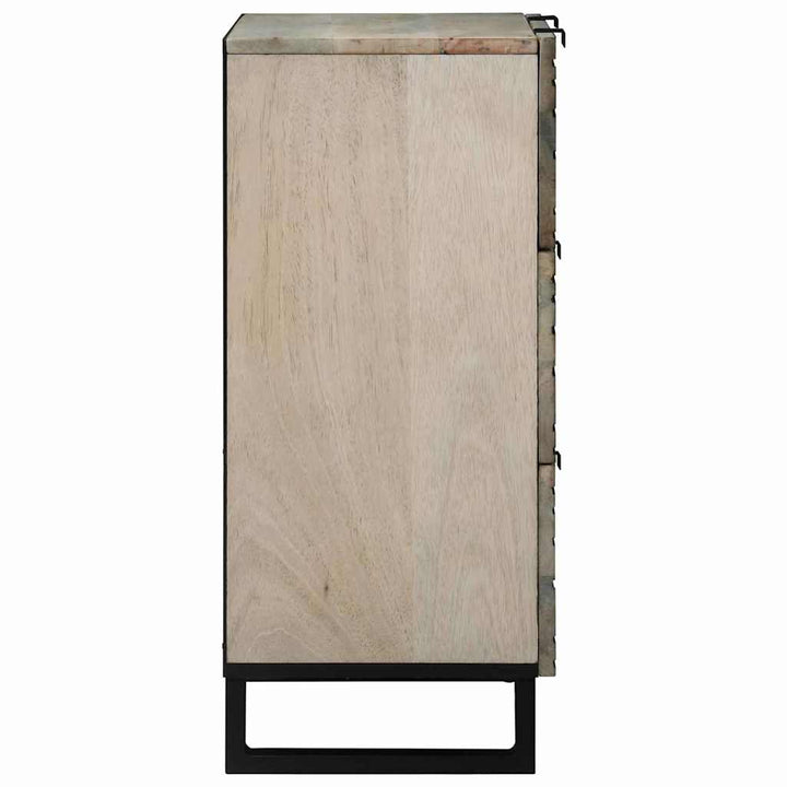 Sideboards 2 pcs Hvid 60 x 33.5 x 75 cm Massivt mangotræ