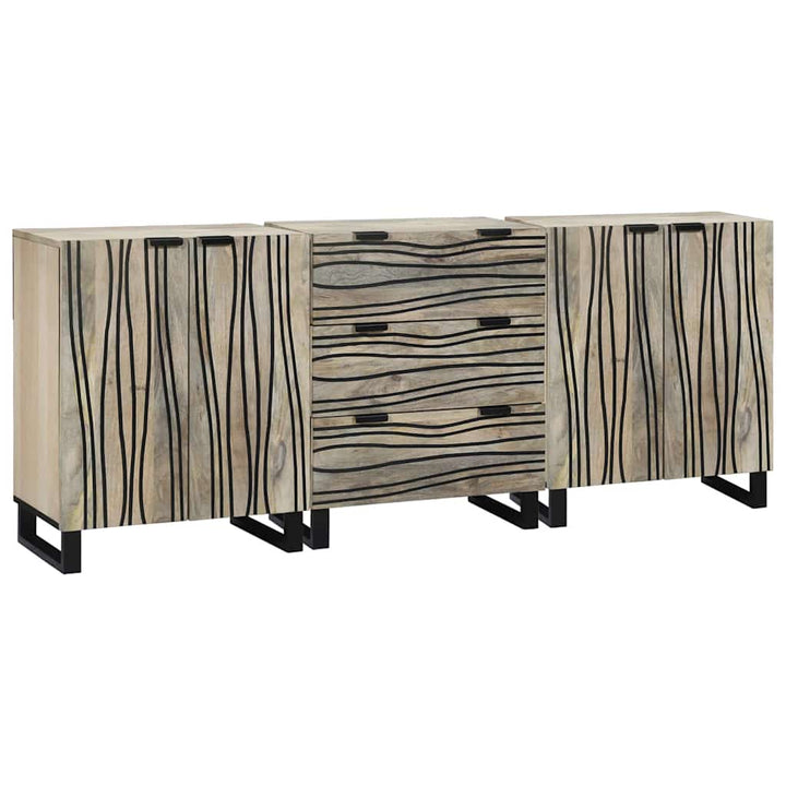 Badeværelsesmøbel sæt med skuffe 3 pcs Hvid 180 x 33 x 75 cm
