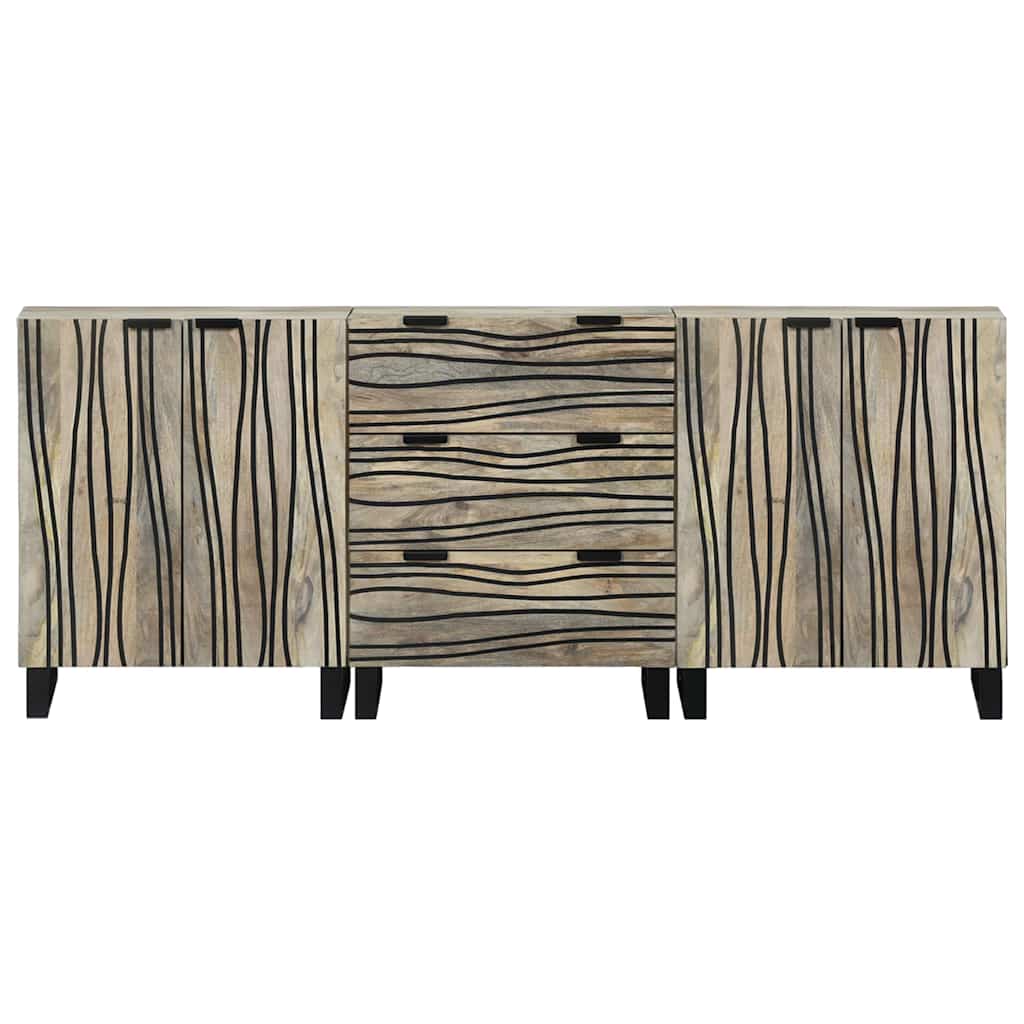 Badeværelsesmøbel sæt med skuffe 3 pcs Hvid 180 x 33 x 75 cm