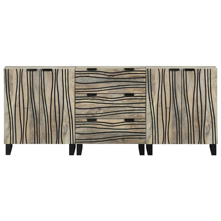 Badeværelsesmøbel sæt med skuffe 3 pcs Hvid 180 x 33 x 75 cm