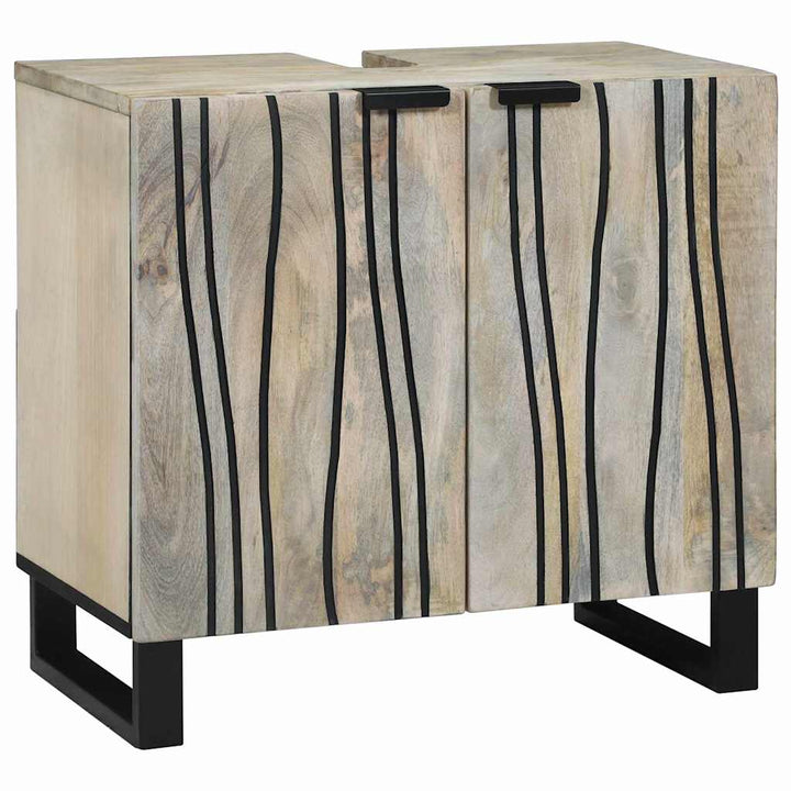 Badeværelsesmøbel sæt med hylde 2 pcs Hvid 62 x 33 x 58 cm