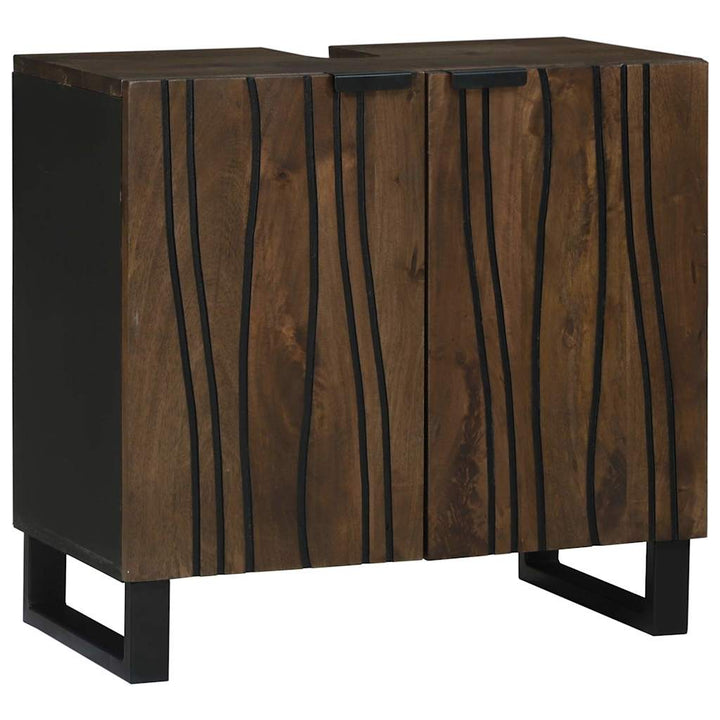 Badeværelsesmøbel sæt 3 pcs Valnød brun 38 x 33 x 160 cm