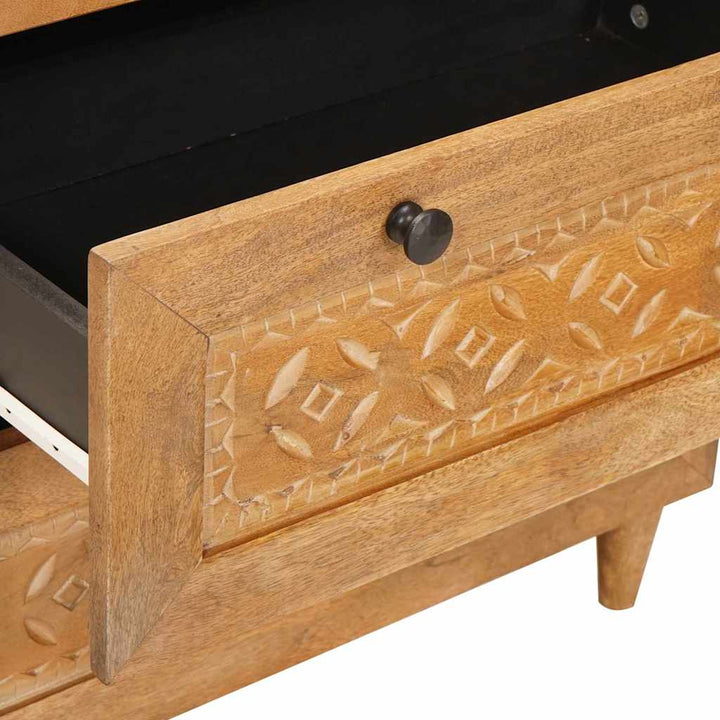 Sideboard 2 pcs Brun 60 x 33 x 75 cm Massivt mangotræ