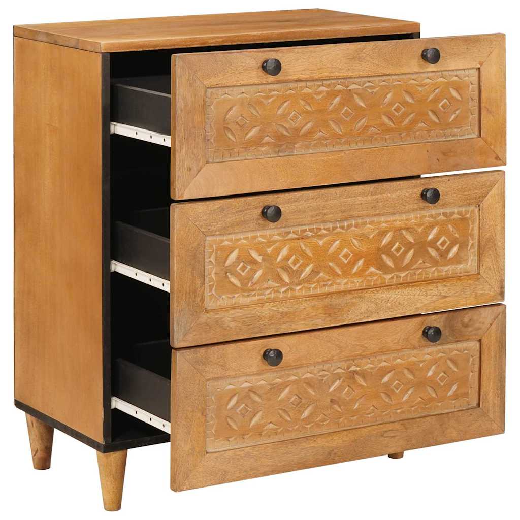 Sideboard 2 pcs Brun 60 x 33 x 75 cm Massivt mangotræ