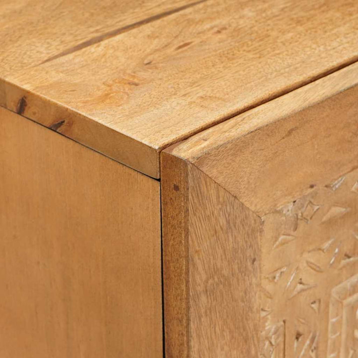 Sideboard 3 pcs Brun 60 x 33 x 75 cm Massivt mangotræ