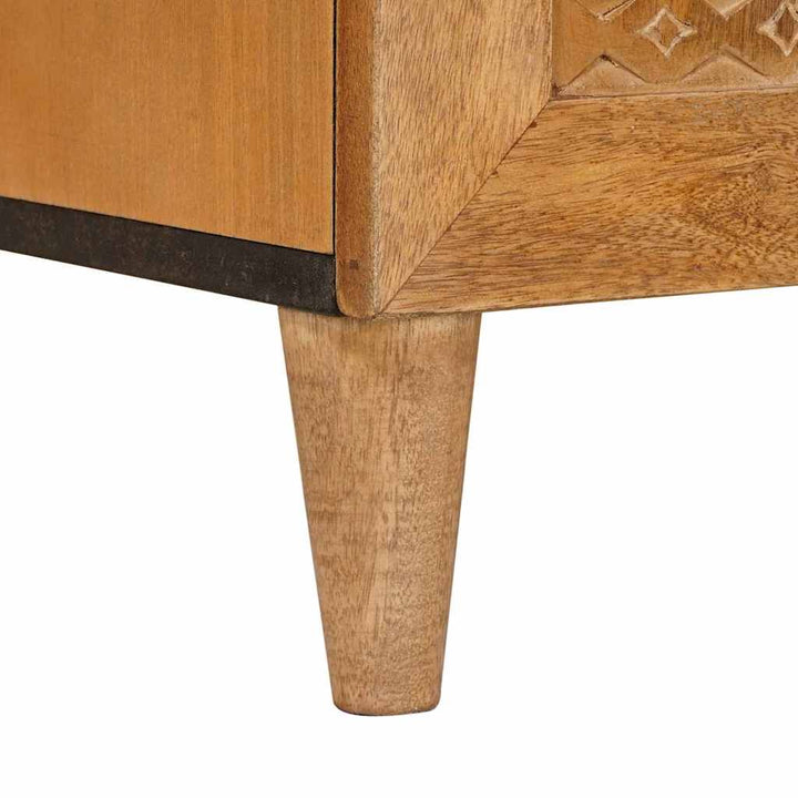 Sideboard 3 pcs Brun 60 x 33 x 75 cm Massivt mangotræ