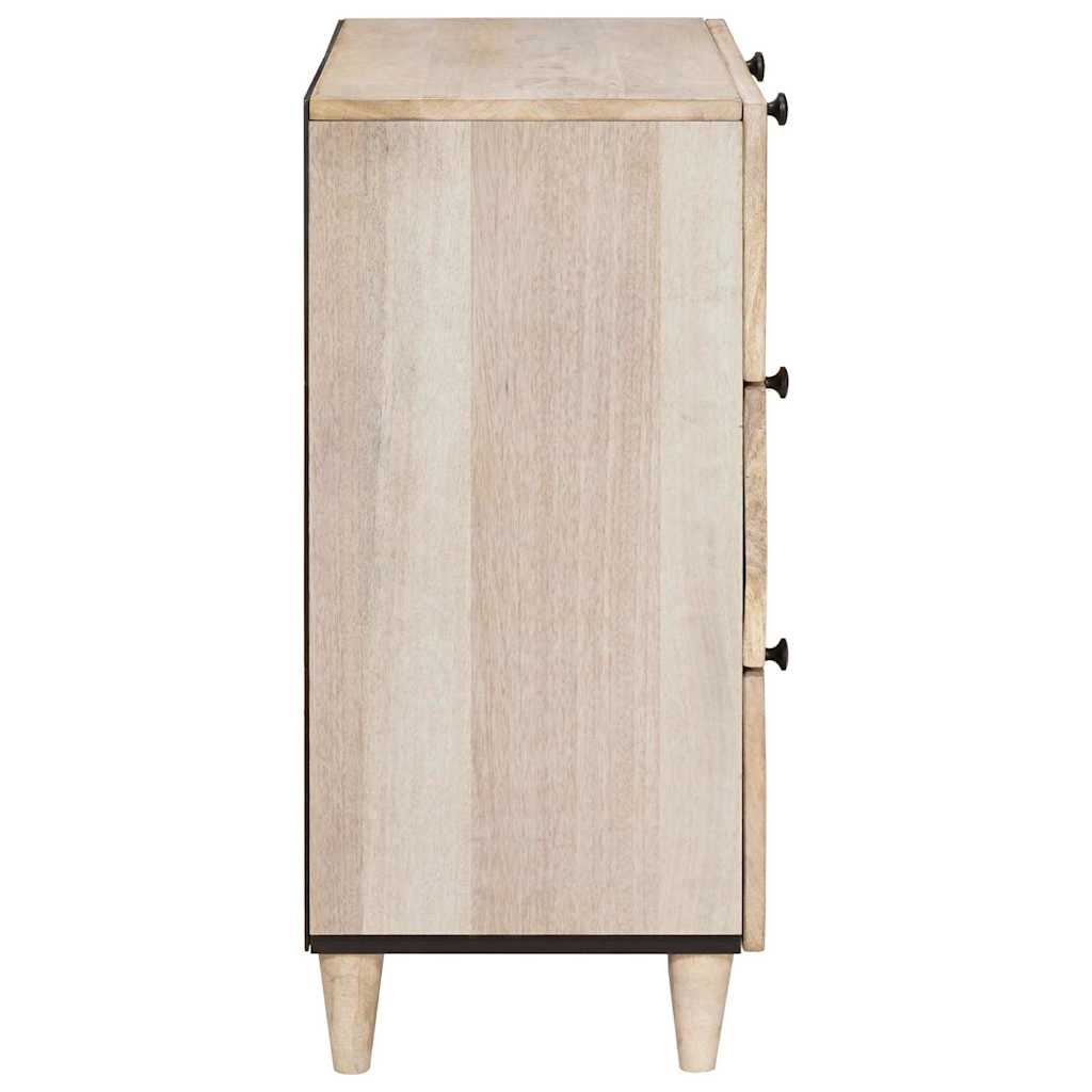 Sideboard 2 pcs Hvid 60 x 33 x 75 cm Massivt mangotræ