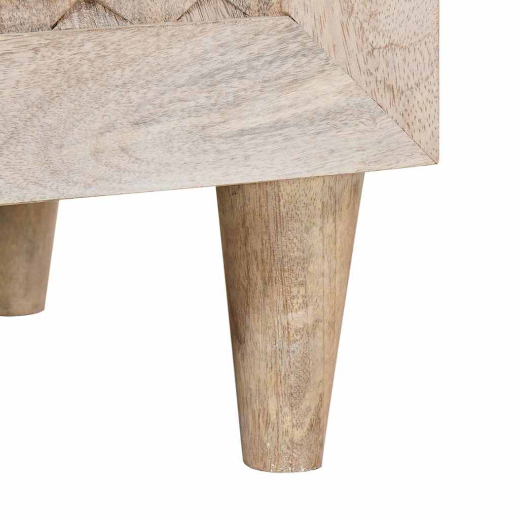 Sideboard 3 pcs Hvid 60 x 33 x 75 cm Massivt mangotræ