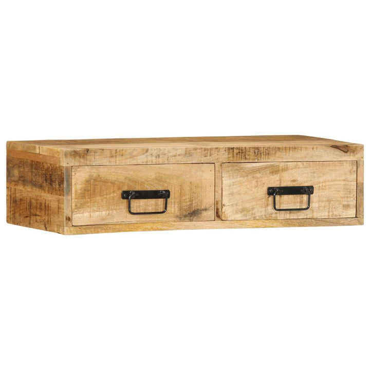 væghængt tv-skab 80x30x19cm massivt ru mangotræ