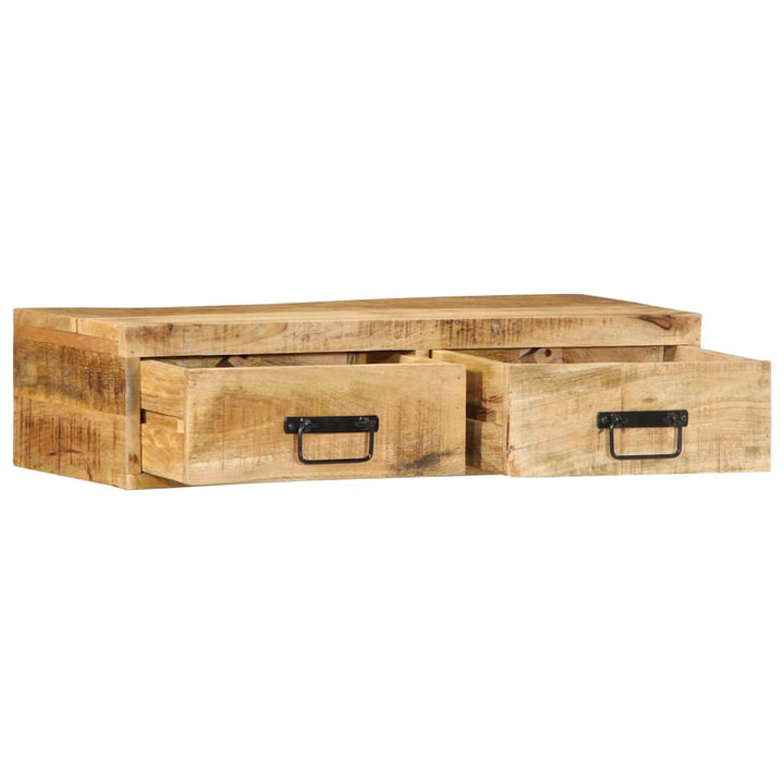 væghængt tv-skab 80x30x19cm massivt ru mangotræ