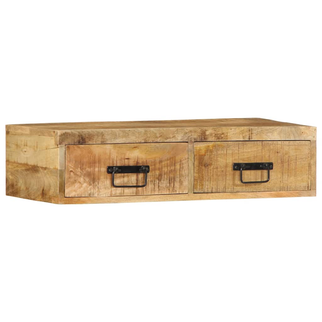 væghængt tv-skab 80x30x19cm massivt ru mangotræ