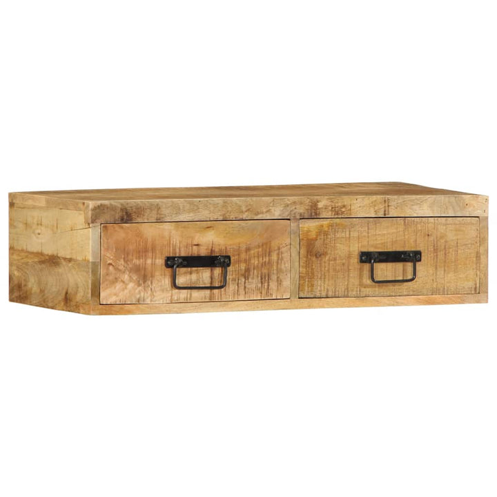 væghængt tv-skab 80x30x19cm massivt ru mangotræ