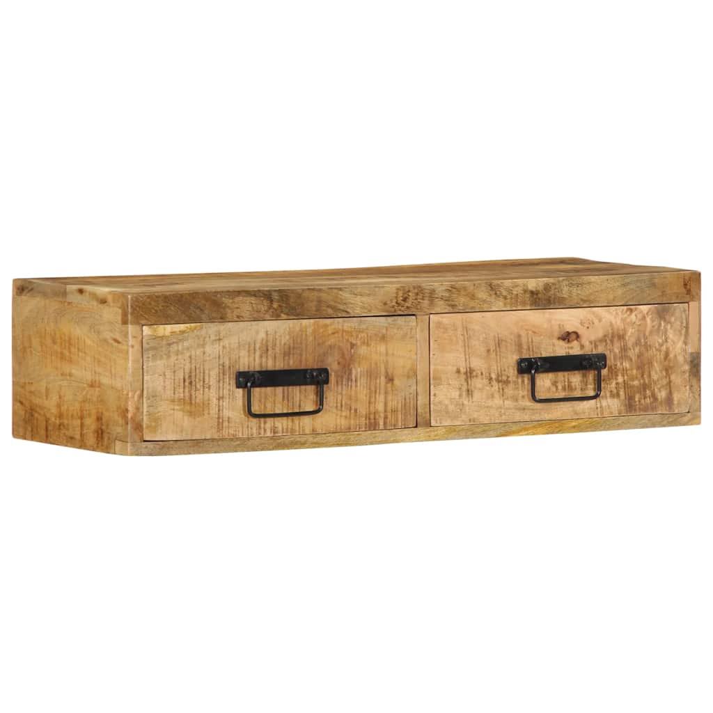 væghængt tv-skab 80x30x19cm massivt ru mangotræ