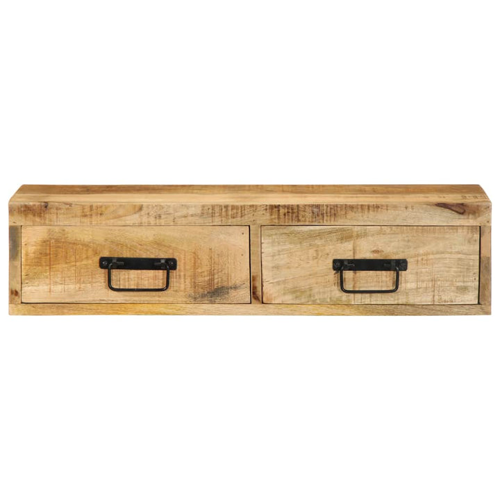 væghængt tv-skab 80x30x19cm massivt ru mangotræ