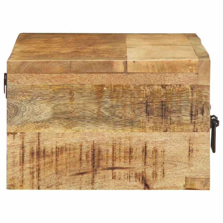 væghængt tv-skab 80x30x19cm massivt ru mangotræ