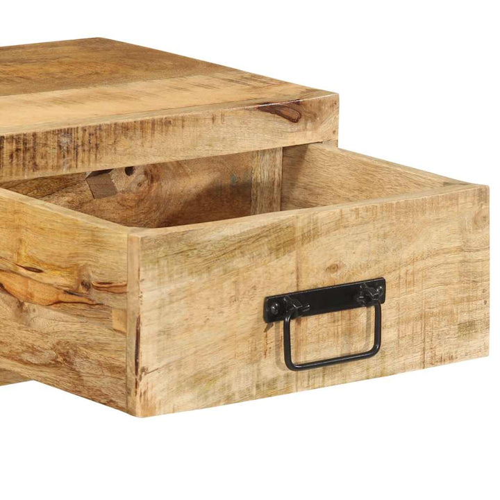 væghængt tv-skab 80x30x19cm massivt ru mangotræ
