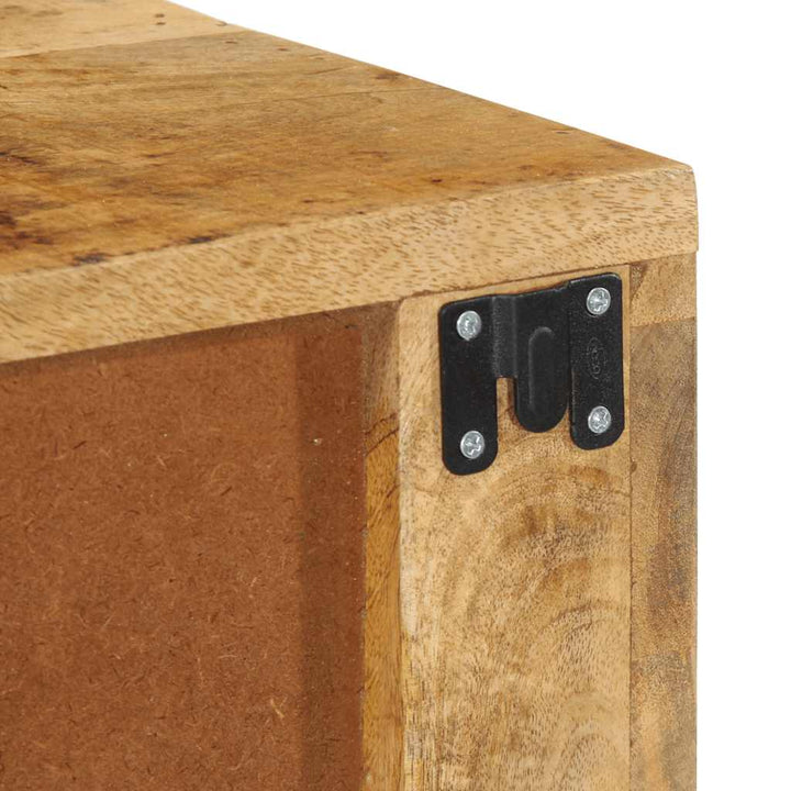 væghængt tv-skab 80x30x19cm massivt ru mangotræ