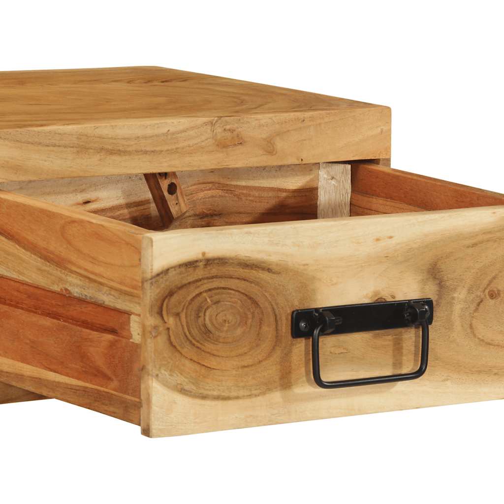 væghængt tv-skab 80x30x19 cm massivt akacietræ