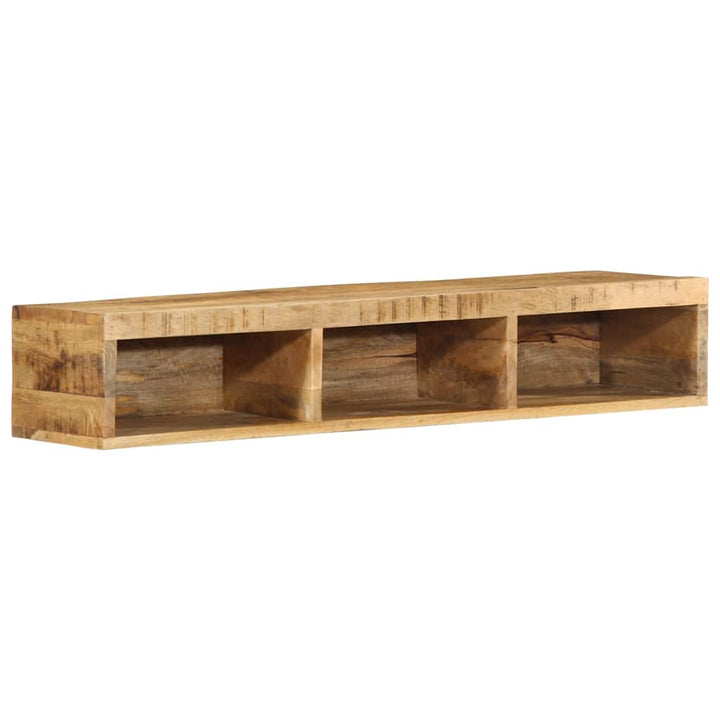 væghængt tv-skab 100x30x19 cm massivt ru mangotræ