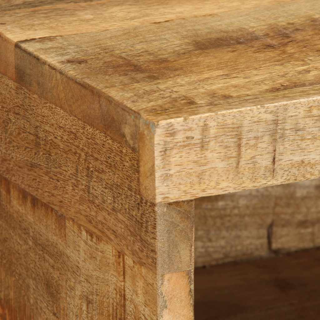 væghængt tv-skab 100x30x19 cm massivt ru mangotræ