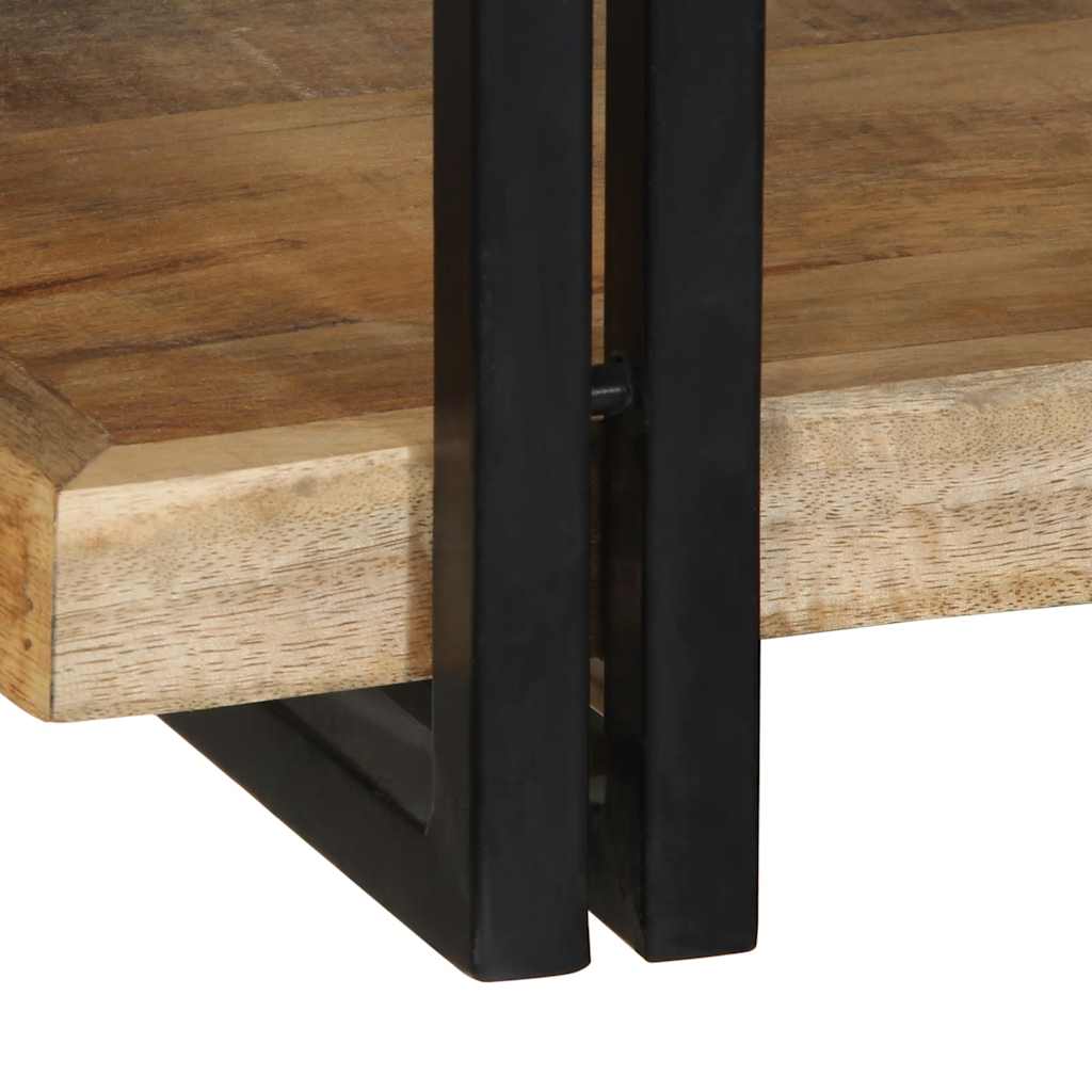væghylde 90x33x45 cm massivt ru mangotræ