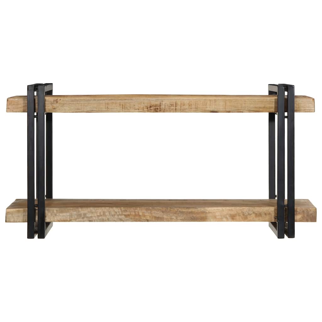 væghylde 90x33x45 cm massivt ru mangotræ