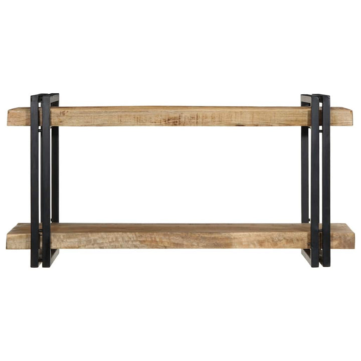 væghylde 90x33x45 cm massivt ru mangotræ