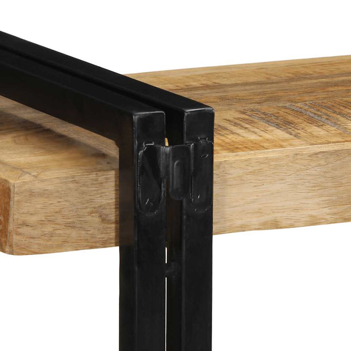 væghylde 90x33x45 cm massivt ru mangotræ