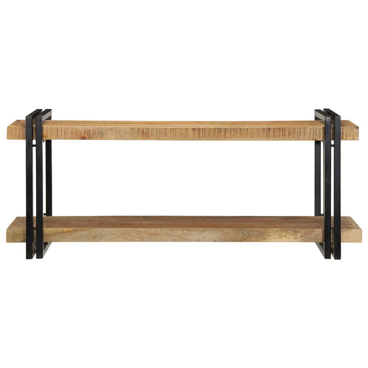 væghylde 110x33x45 cm massivt ru mangotræ