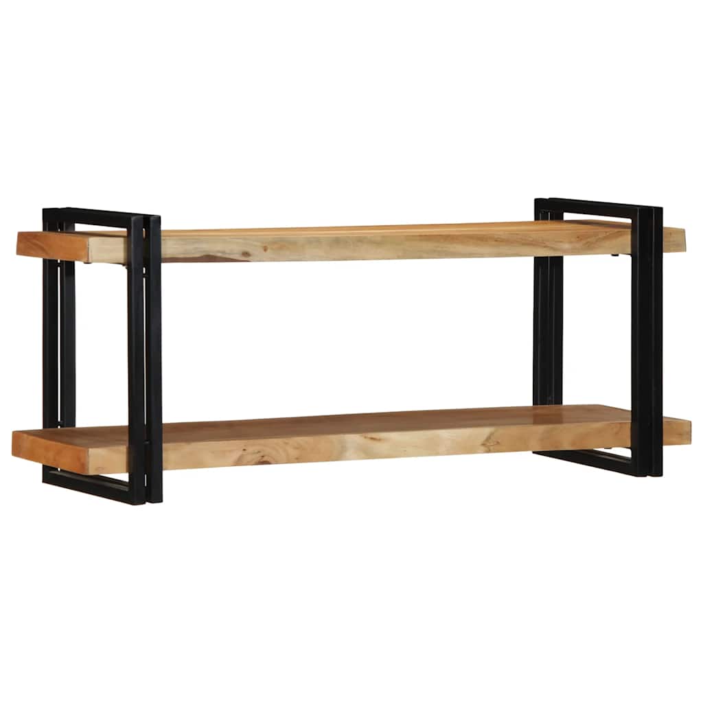 væghylde 110x33x45 cm massivt akacietræ
