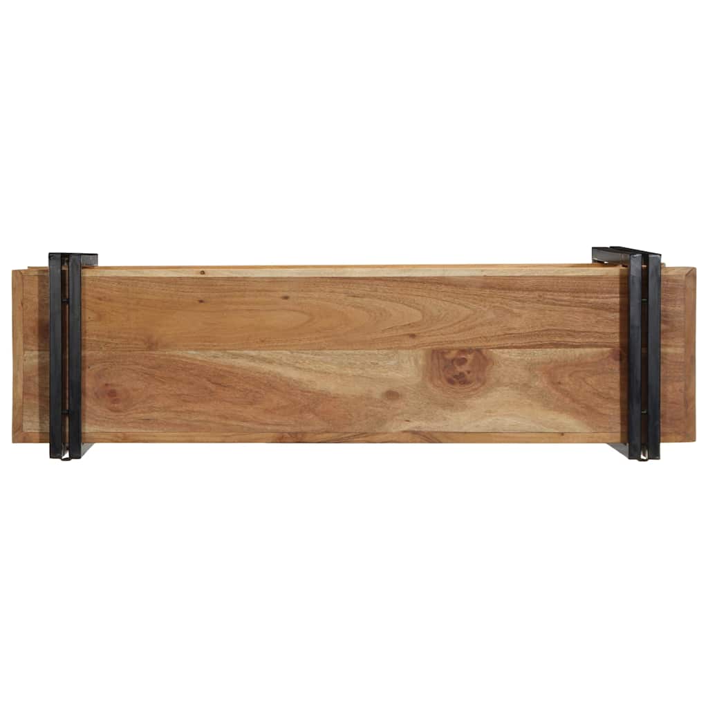 væghylde 110x33x45 cm massivt akacietræ