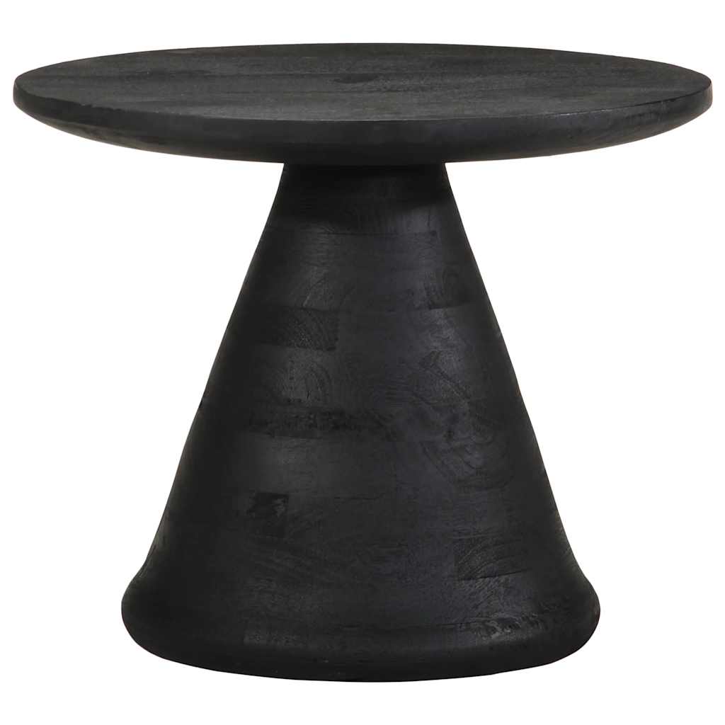 sidebord Ø50x40 cm massivt mangotræ sort