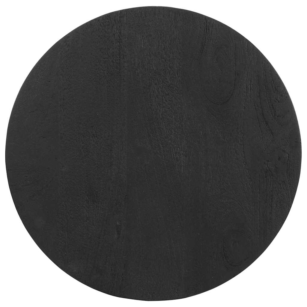 sidebord Ø50x40 cm massivt mangotræ sort