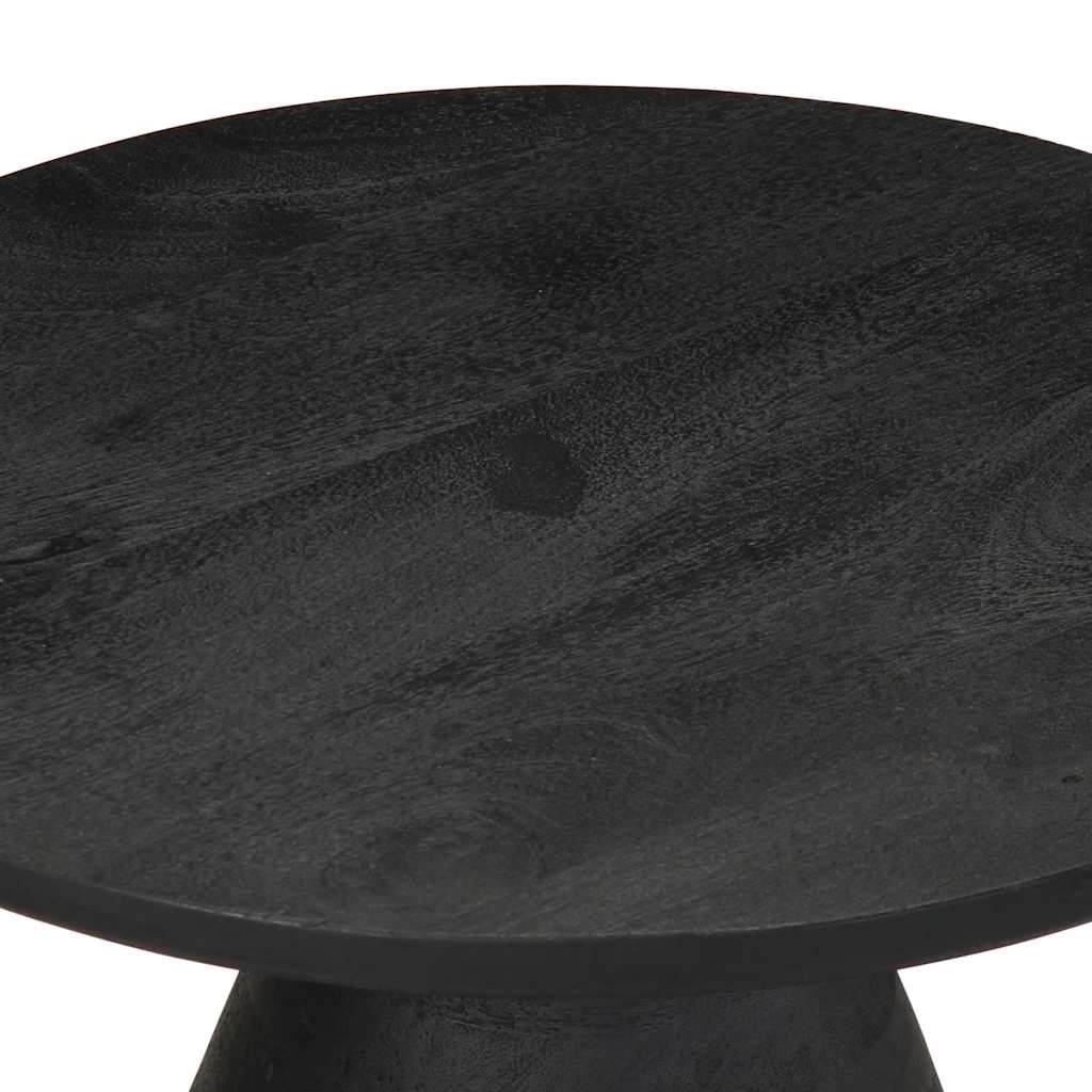 sidebord Ø50x40 cm massivt mangotræ sort