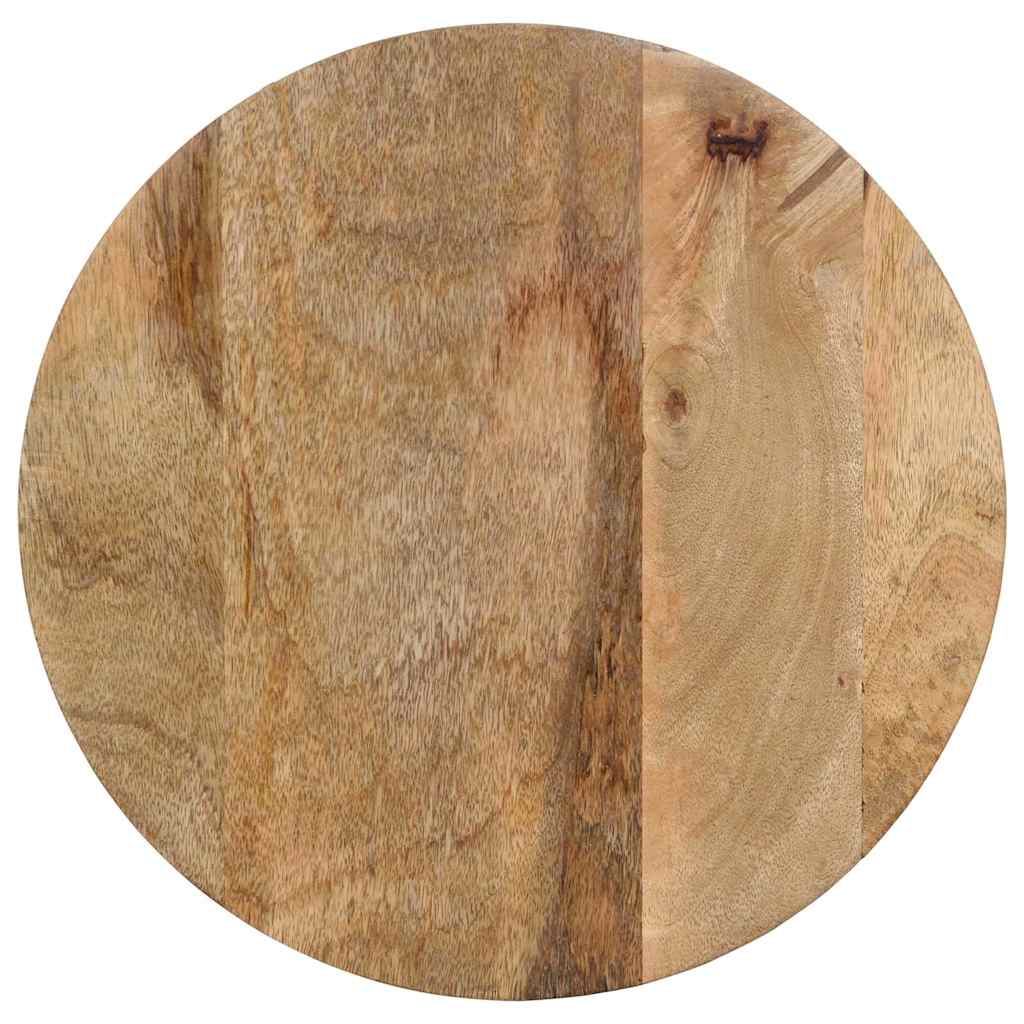 sidebord Ø37x45 cm massivt mangotræ sort