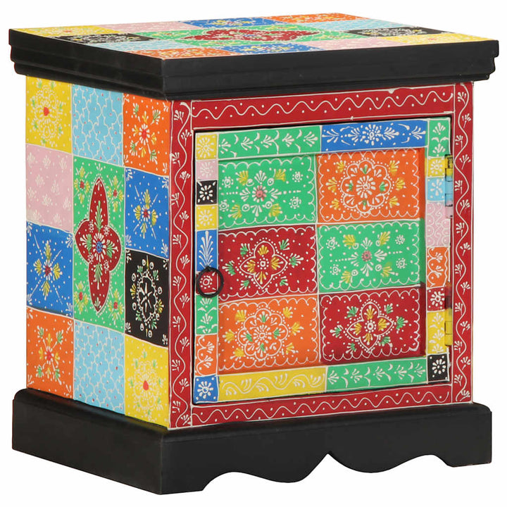 sengeskabe 2 stk 40x35x45 cm massivt mangotræ flerfarvet